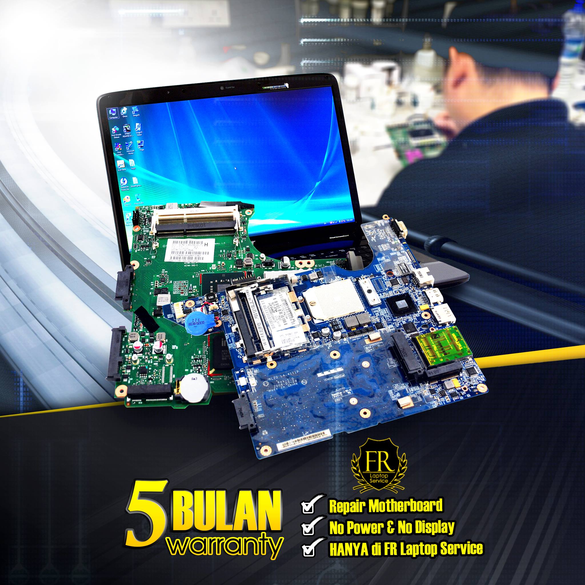 Pernah Ada Orang Bagitau Kalau Laptop Tak Boleh On, Screen Gelap, Logo Windows Pun Tak Nampak, Itu Masalah Motherboard. Betul Ke?