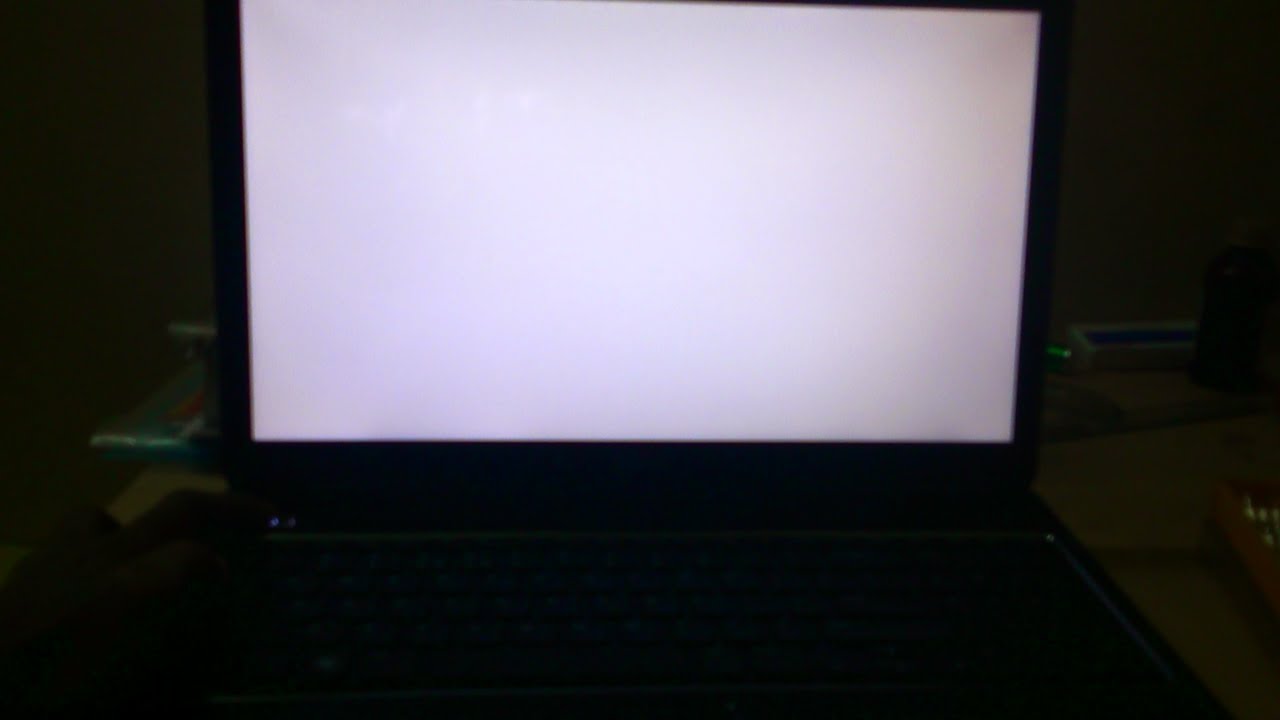 white screen